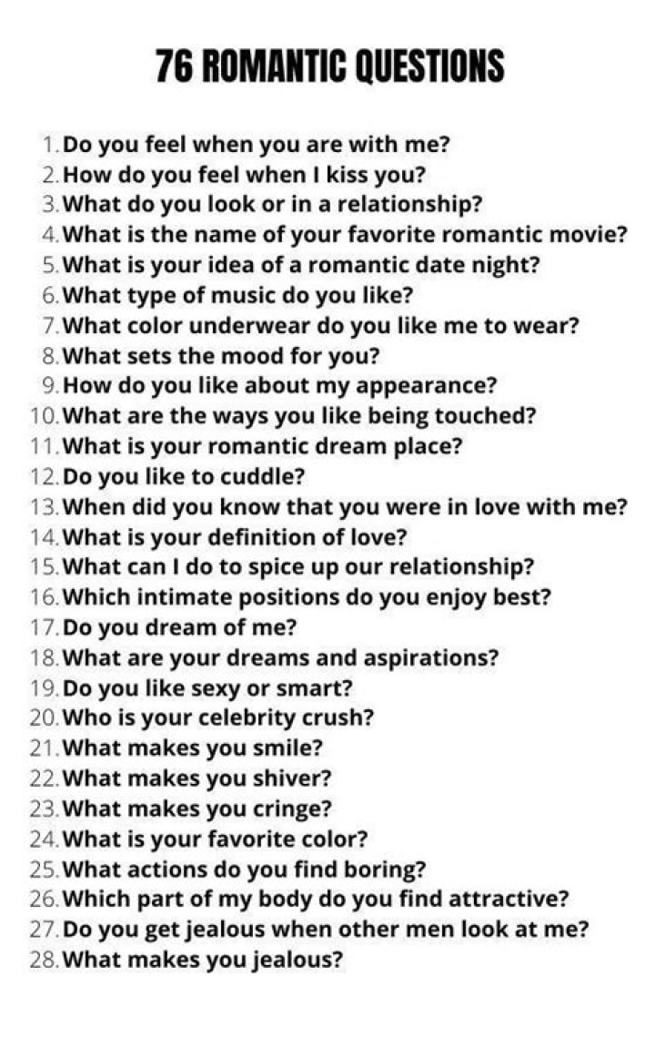 76 Romantic Questions To Ask Your Boyfriend When Your Bored