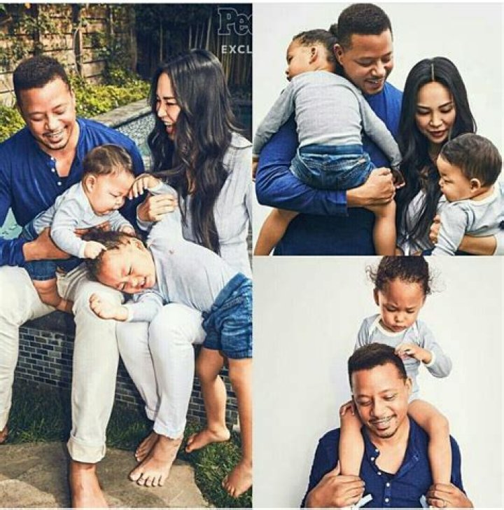 Actor Terrance Howard Along Side His Wife & Children Terrance howard
