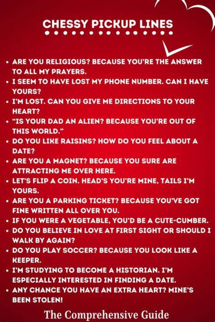 Bad Pickup Lines 25 Cheesy Pickup Lines That Will Make You Cringe