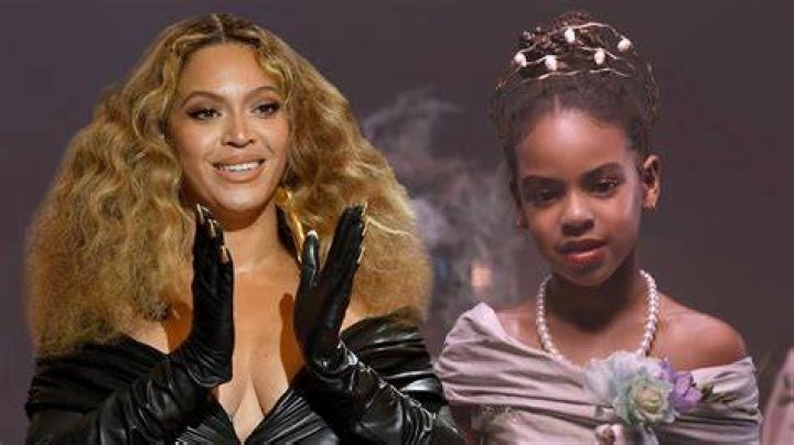 Blue Ivy celebrates her first Grammy win by drinking out of it while