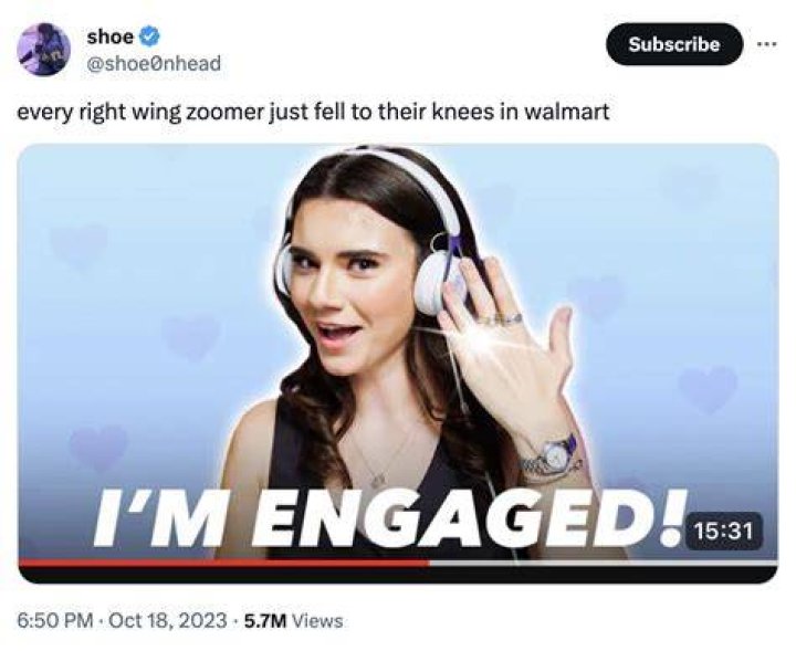 Brett Cooper Engaged Meme Just Fell to My Knees In A Walmart Know