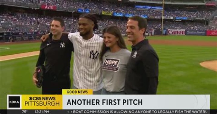 Damar Hamlin throws out first pitch at Yankees game