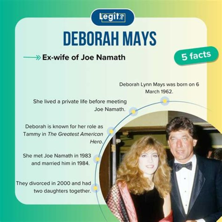 Deborah Mays bio what is known about Joe Namath's exwife? Legit.ng