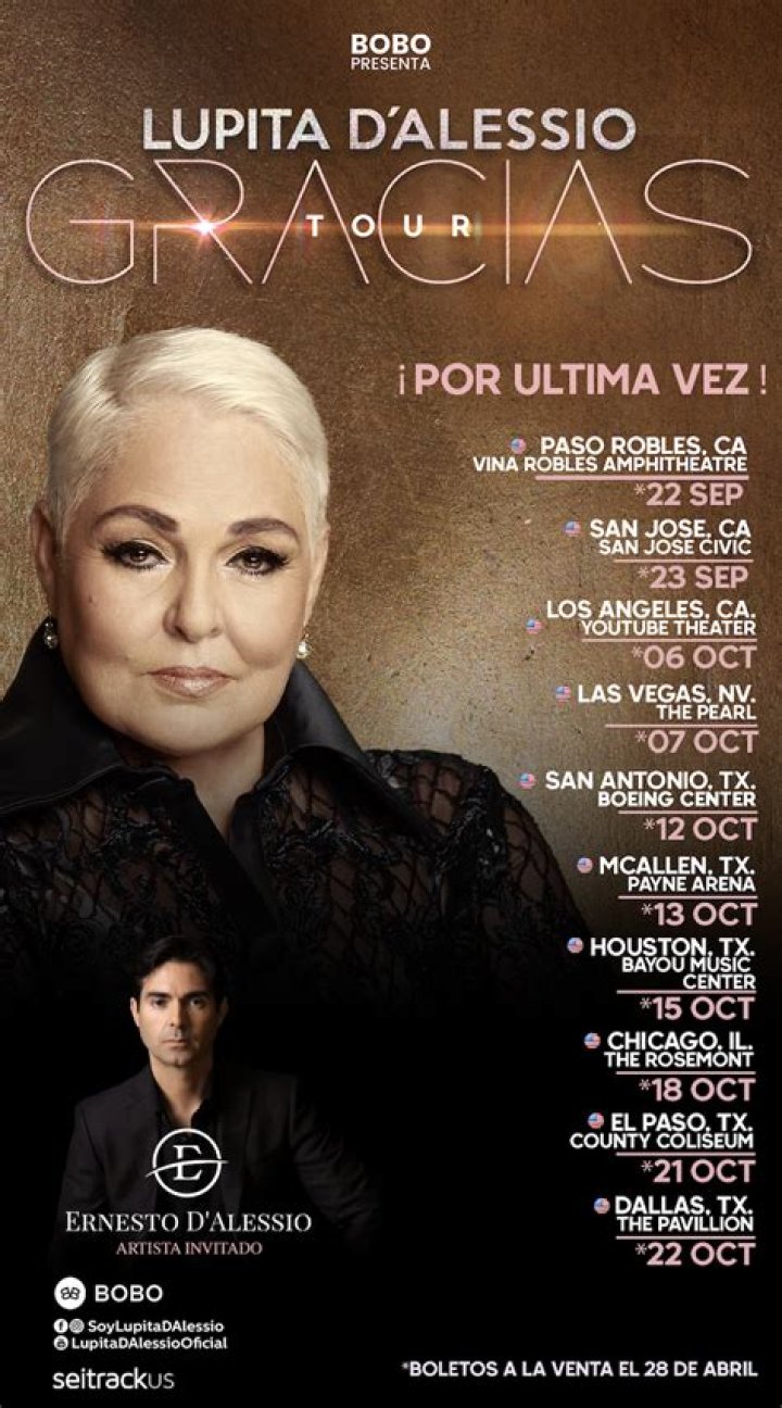 Lupita D'Alessio confirma su retiro e inicia su gira del adiós People