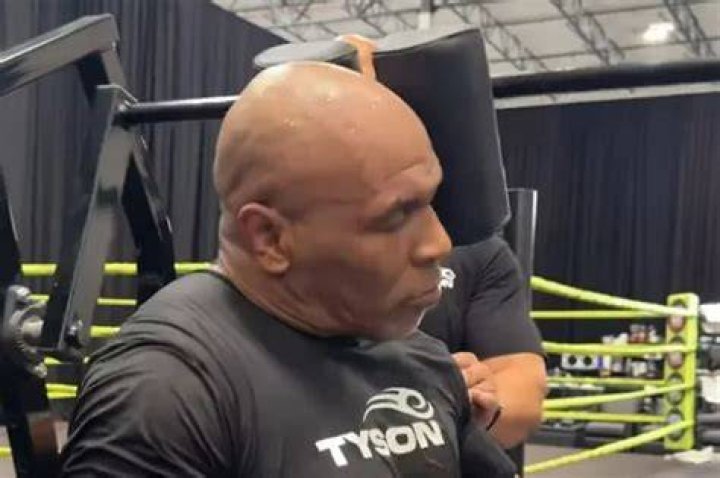 Mike Tyson shows off grey beard at iHeartRadio Podcast Awards Daily