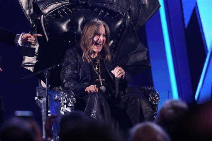Ozzy Osbourne singer with his children Aimee Kelly and Jack Stock Photo