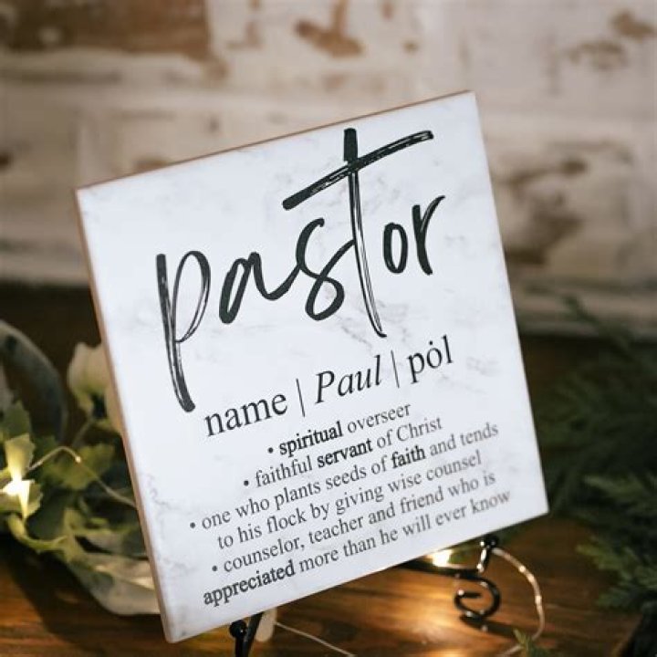 Pastor Definition Print Appreciation Day Plaque Gift Stand Etsy