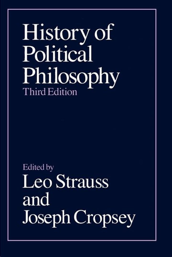 Reading Strauss and Cropsey's History of Political Philosophy John Dewey