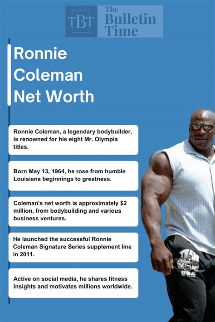 Ronnie Coleman Net Worth 2024 Endorsements, Salary & Height